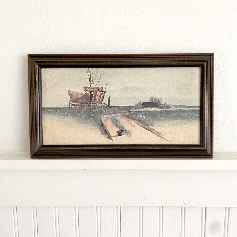 Vintage frame and print